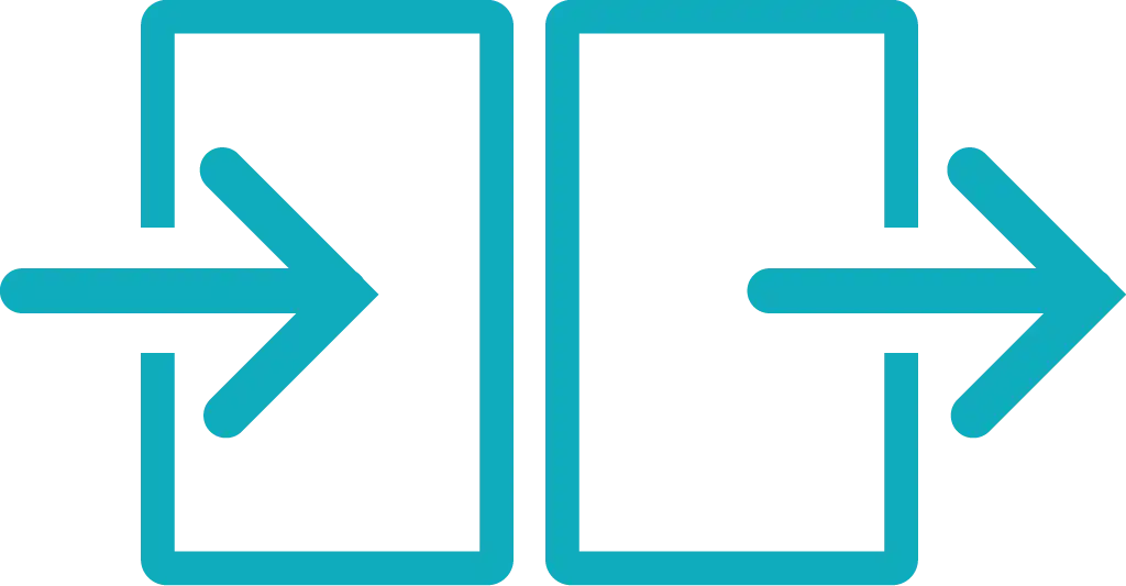 Icon check-in and check-out