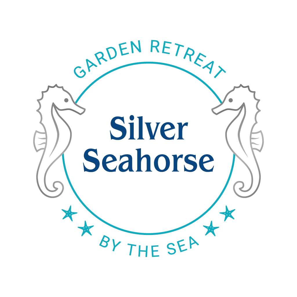rundes Logo des Silver Seahorse