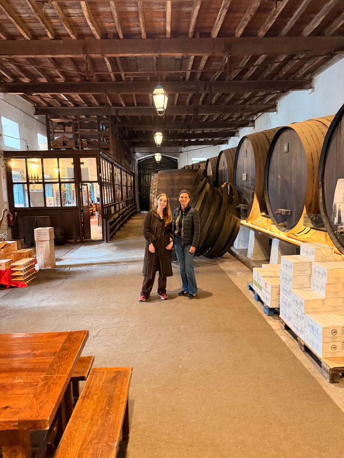 Weinfässer im Weinkeller der Quinta do Sanguinhal